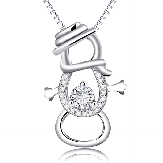 Snowman S925 Silver Women Necklace - Deutin