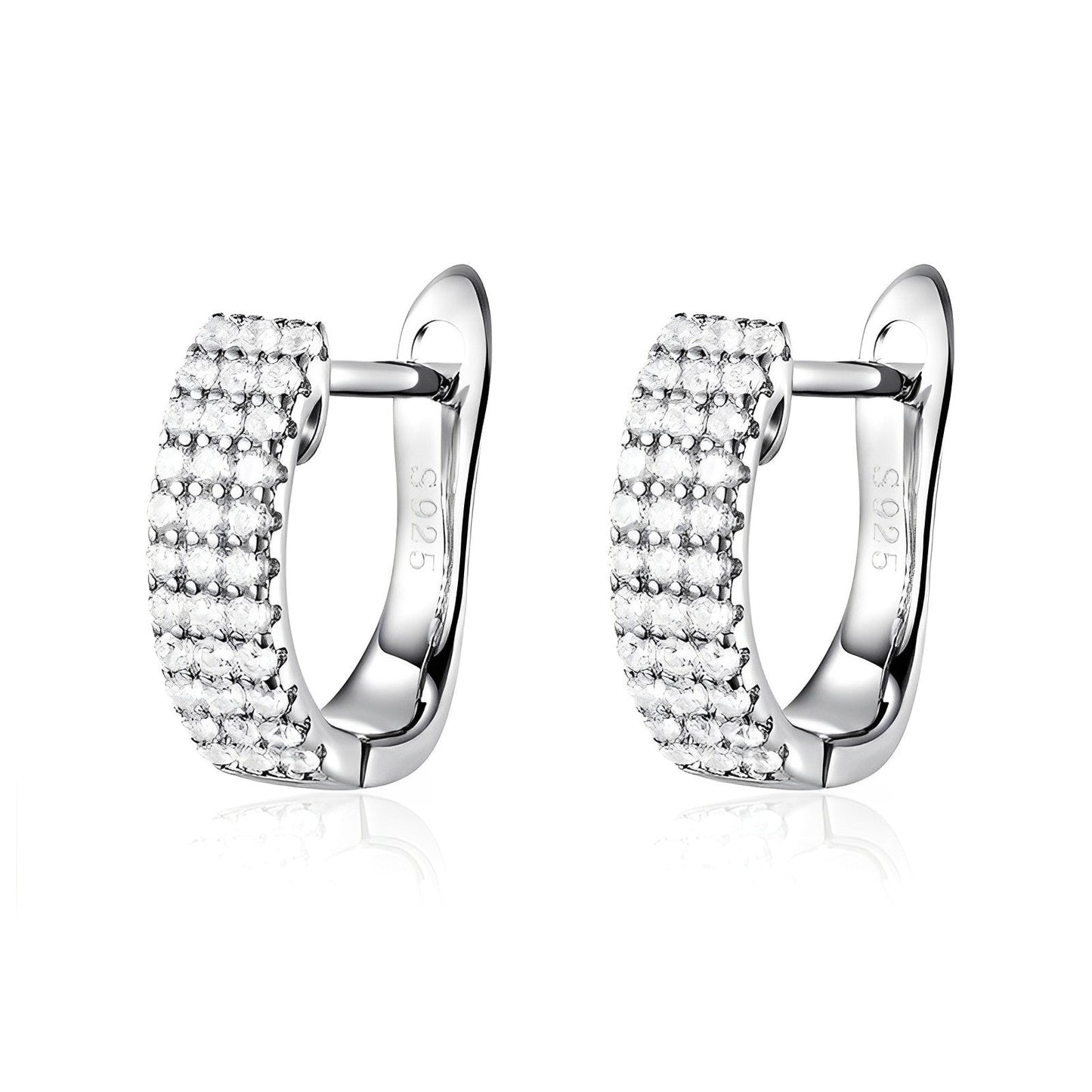 Zircon 925 Silver Women Earrings - Deutin